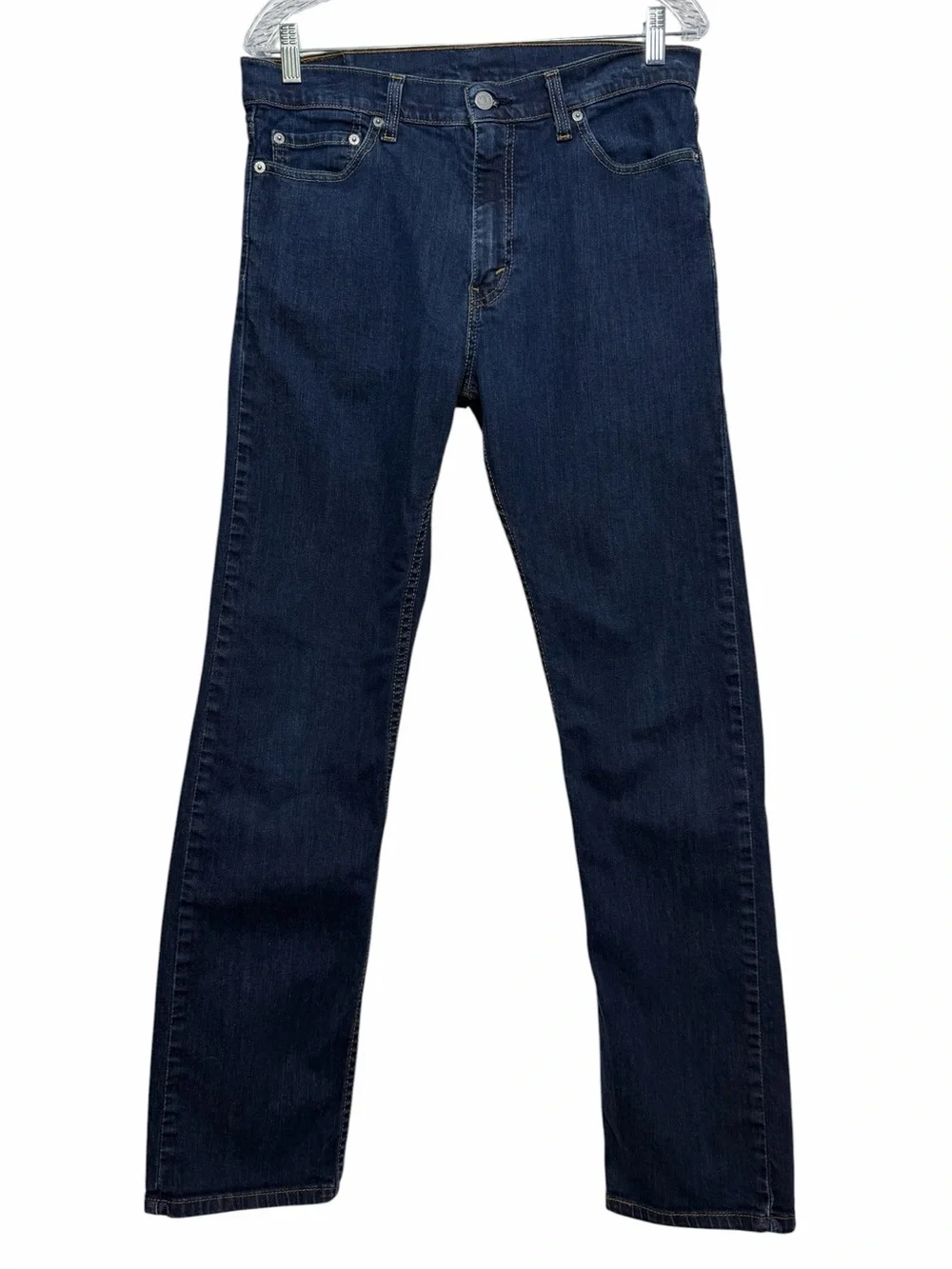 Levi's 513 Mens Slim Straight Dark Wash Denim Jeans Sz 32x32 Work Western Casual